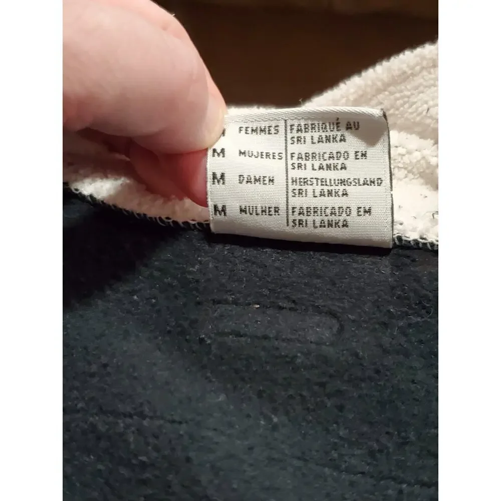 Columbia Women’s Full Zip Fleece Jacket Size M Navy Blue Sherpa Lined Soft Warm